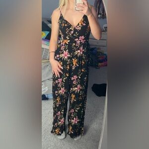 American Eagle Floral Maxi Jumpsuit